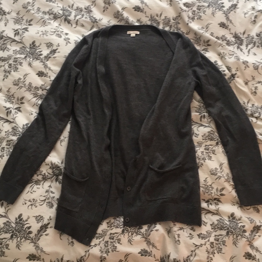 Simple gray cardigan